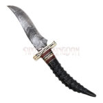 Damascus Hunting Deer Horn Knife - Image 5