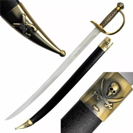 Cutlass Pirate Sword 28" w/ Brass Hilt Renaissance