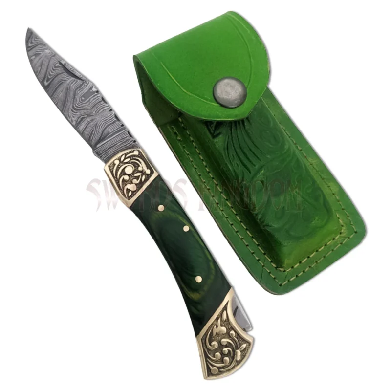 The Rambler – Classic Lockback Damascus Blade Folding Knife