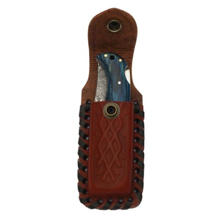 Classic Lockback Damascus Blade Folding Knife