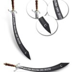 Black Belly Dance Scimitar Sword Wooden Handle