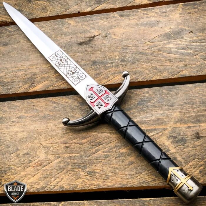 Dark Knight Celtic Cross Medieval Fixed Blade Crusader Sword