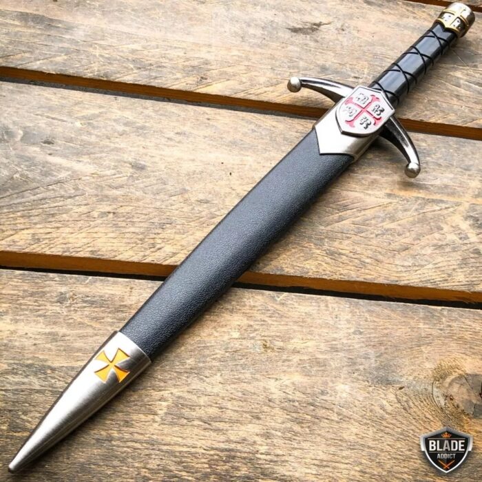 Dark Knight Celtic Cross Medieval Fixed Blade Crusader Sword