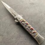 Rainbow Skull Spring Open Tactical EDC Folding Pocket Knife