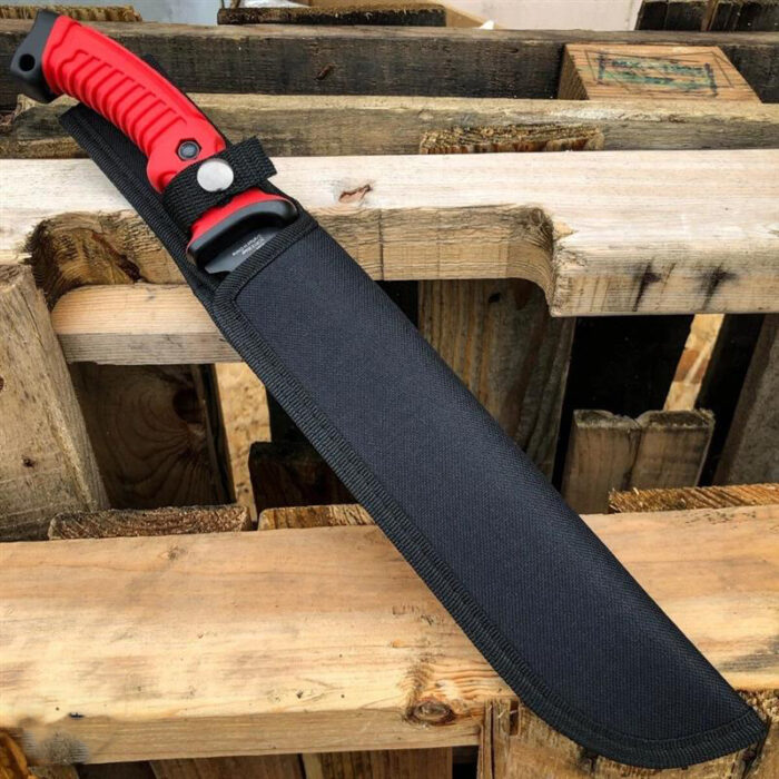 Hunting Survival Camping Sword Machete Tactical Red Knife