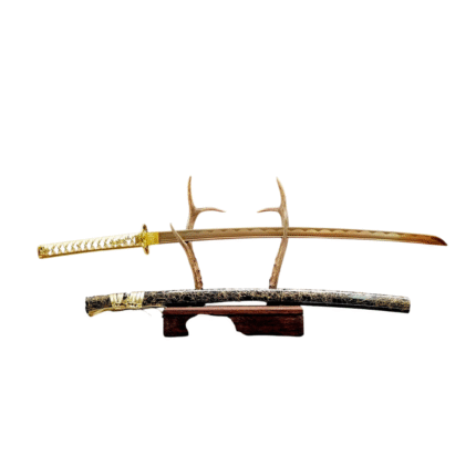 All-Gold Japanese Samurai Katana  Battle Ready Functional Sword