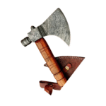 Custom Handmade Damascus Steel Tomahawk Axe – 17″ Smoking Pipe Hatchet