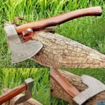 Mini Axe 6.5″ Compact Hatchet with Leather Sheath - Image 2