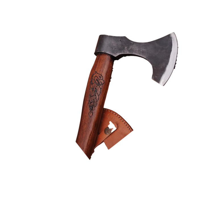 Handmade Hunting Tomahawk Axe with Engraved Handle