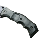 IKON Tactical Spring-Assisted Folding Cleaver Black Knife - Image 2