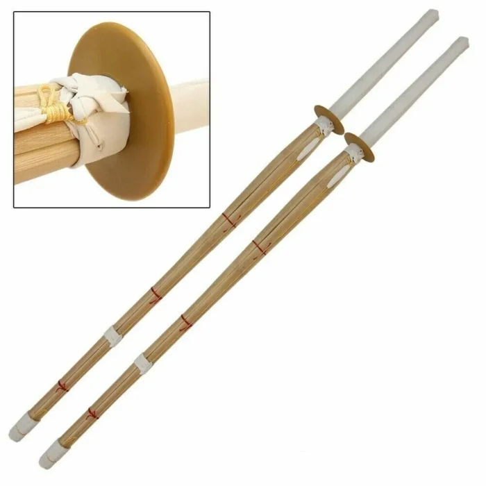 Pair of Kendo Shinai Bamboo Katana Practice Training Swords
