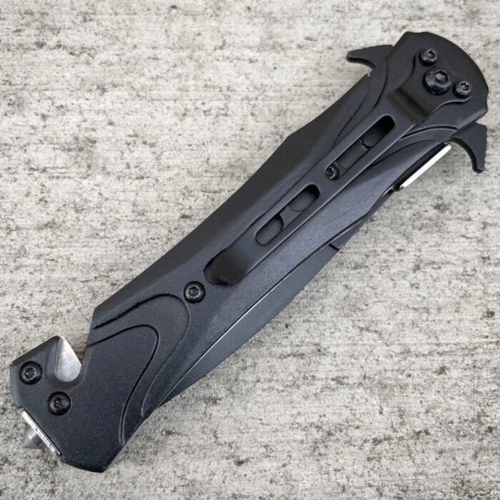 TAC FORCE TF-719BK 8" Spring-Open Stiletto Folding Pocket Knife - Image 3