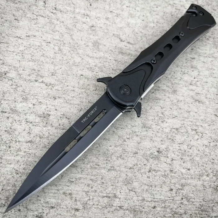 TAC FORCE TF-719BK 8" Spring-Open Stiletto Folding Pocket Knife - Image 2