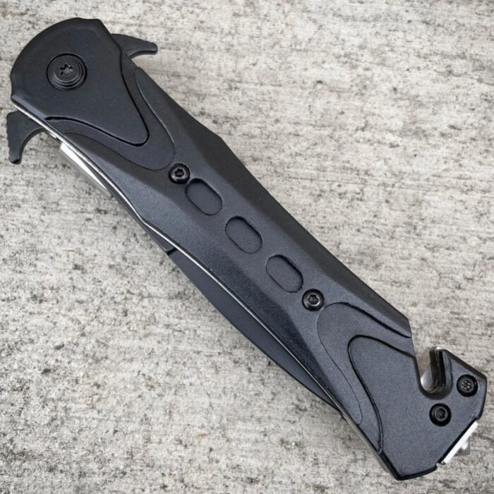 TAC FORCE TF-719BK Spring-Open Stiletto Folding Pocket Knife Sleek Stiletto, Ready Fast
