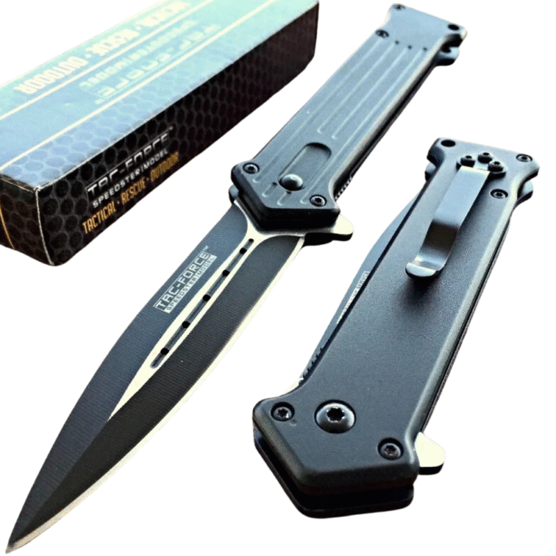 TAC FORCE TF624BK Spring Assisted Stiletto Folding Knife