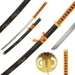 Two-Tone Golden Japanese Samurai Tactical 39"Katana Sword