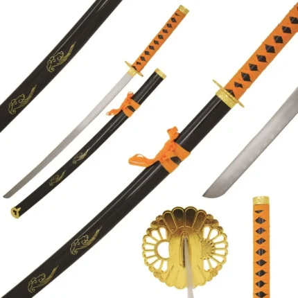 Two-Tone Golden Japanese Samurai Tactical 39"Katana Sword