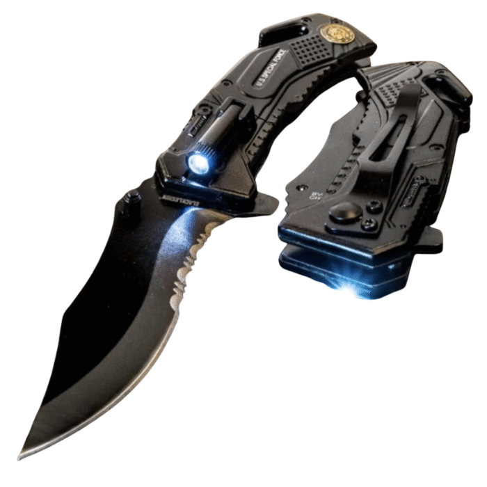 Army Tactical Spring Assisted Rescue Pocket Knife - Image 2