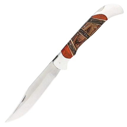 Giant Folding Pocket Knife with Wood Handle
