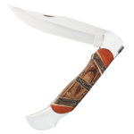 Giant Folding Pocket Knife with Wood Handle - Image 2