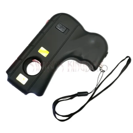 Defender rechargeable pistol grip stun gun with compact design