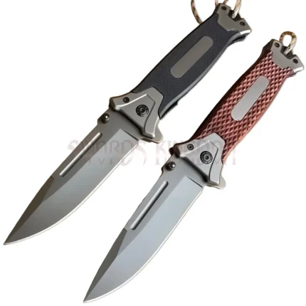 Outdoor combat knife with 8.5-inch spring-assisted design
