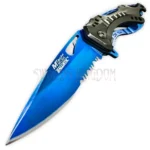MTech USA blue spring assisted folding knife
