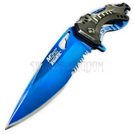 MTech USA blue spring assisted folding knife