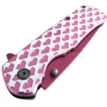 Pink 3-in-1 safety combo set with stun gun, knife, and spray