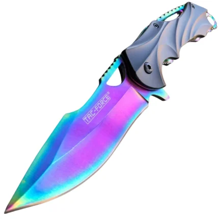 8'' Rainbow Spring Assisted Folding Pocket Knife