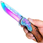 8.25" Rainbow Ballistic Assisted Tactical Pocket Knife
