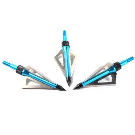 3PC Aluminum 100 Grain Broadheads Crossbow and Archery