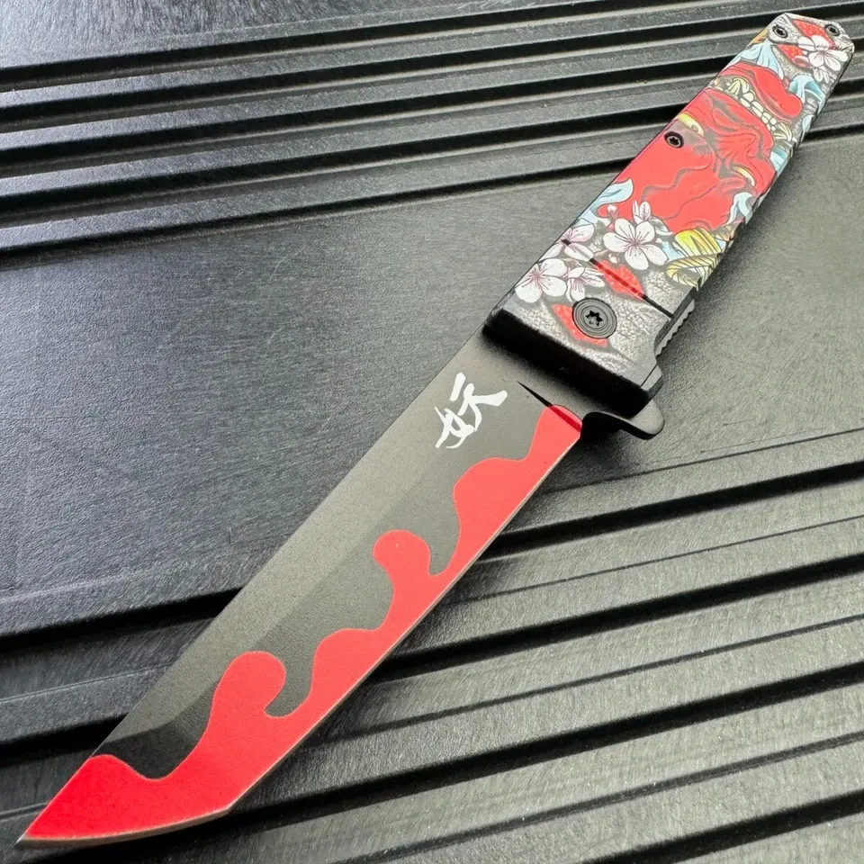 Anime Tanto Spring Assisted Knife 9" Tactical Anime Tanto Spring Assisted Folding Knife