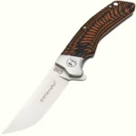 Black and Orange Sekyuriti Ball Bearing Pocket Knife 4.5-Inch Closed