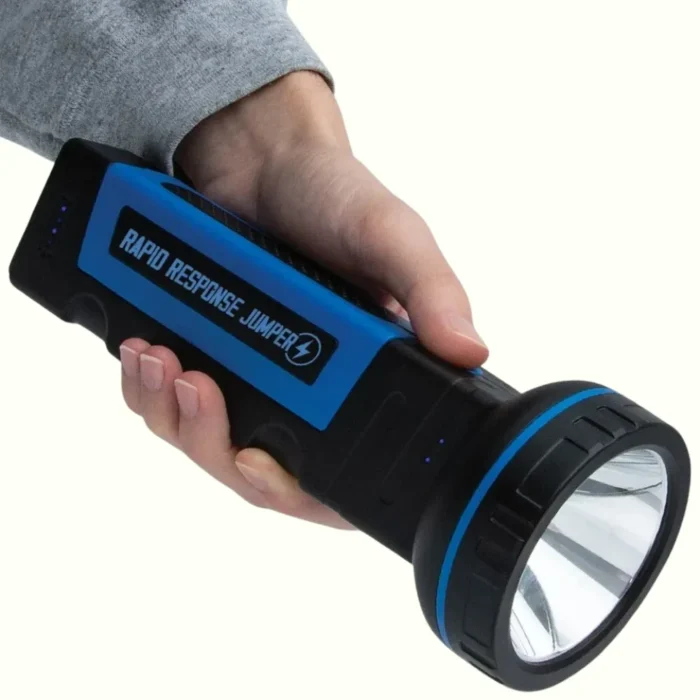Rapid Response Jumper Flashlight with Power Bank & Charger