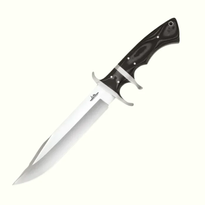 Gil Hibben Tactical Knife 7Cr17 Steel with Leather Sheath