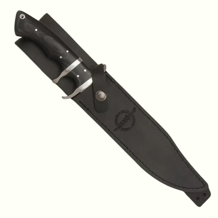 Gil Hibben Tactical Knife 7Cr17 Steel with Leather Sheath