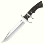 Gil Hibben Tactical Knife 7Cr17 Steel with Leather Sheath