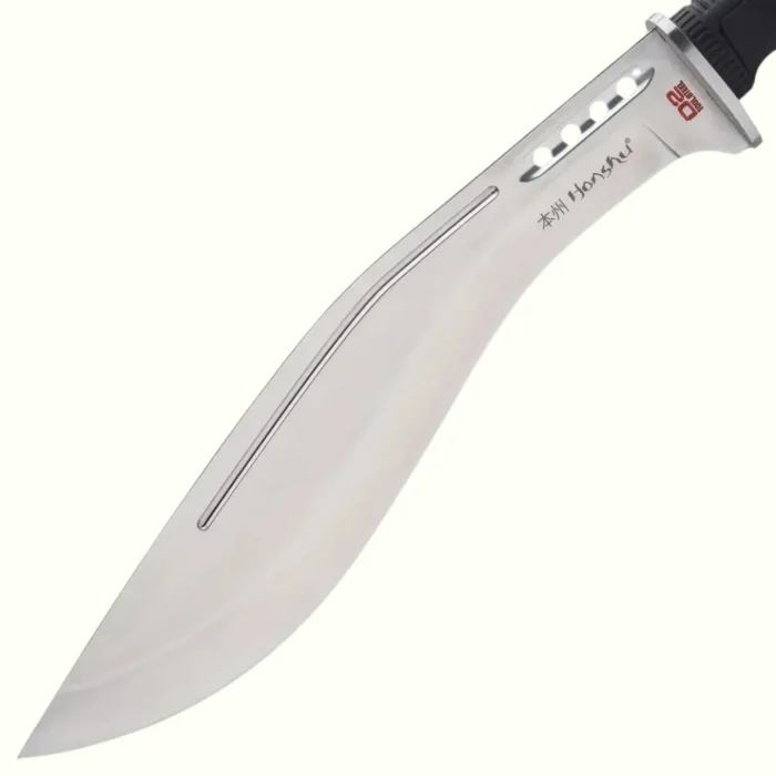 Honshu D2 Tool Steel Boshin Kukri with Sheath and TPR Handle