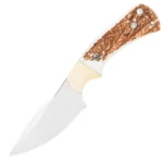 Hunting Knife with Stag Handle and Leather Sheath - Image 2