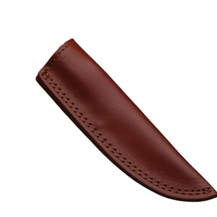 Hunting Knife with Stag Handle and Leather Sheath