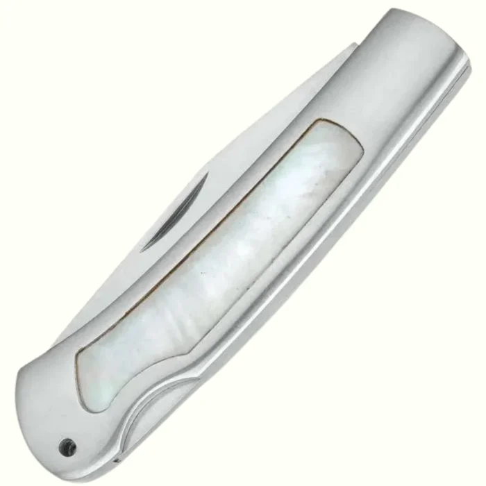 Kissing Crane Genuine Pearl Handle Stainless Steel Folding Pocket Knife