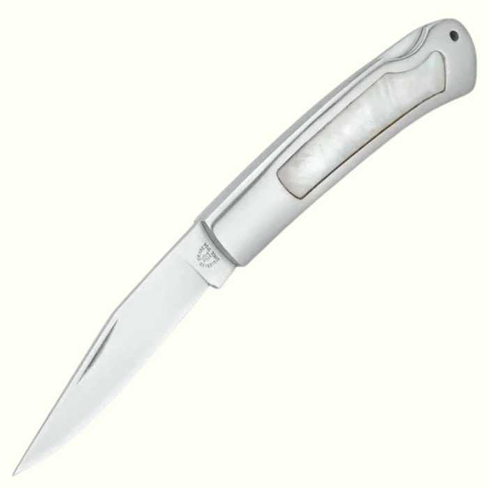 Kissing Crane Genuine Pearl Handle Stainless Steel Folding Pocket Knife - Image 3