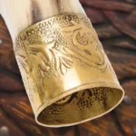 Medieval Brass Trim Replica Viking Horn Drinking Mug