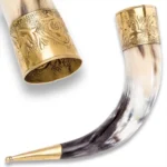 Medieval Brass Trim Replica Viking Horn Drinking Mug