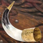 Medieval Brass Trim Replica Viking Horn Drinking Mug