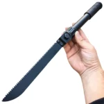 Multi-Purpose 5-in-1 Camping Tool Black Shovel, Axe & Compass