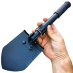 Multi-Purpose 5-in-1 Camping Tool Black Shovel, Axe & Compass