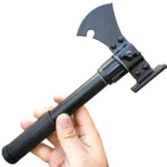 Multi-Purpose 5-in-1 Camping Tool Black Shovel, Axe & Compass
