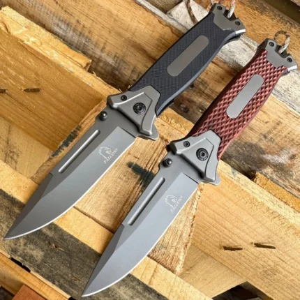 Outdoor Combat Tactical Knife 8.5" Military Spring Assisted